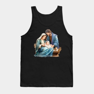 Watercolor Nativity Scene Tank Top